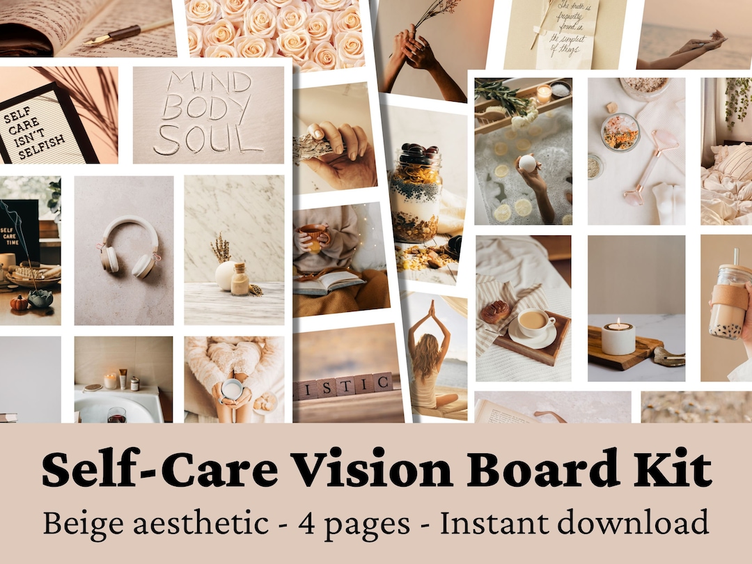 Vision Board Kit Self Care Printable , Vision Board Printables 2023 ...