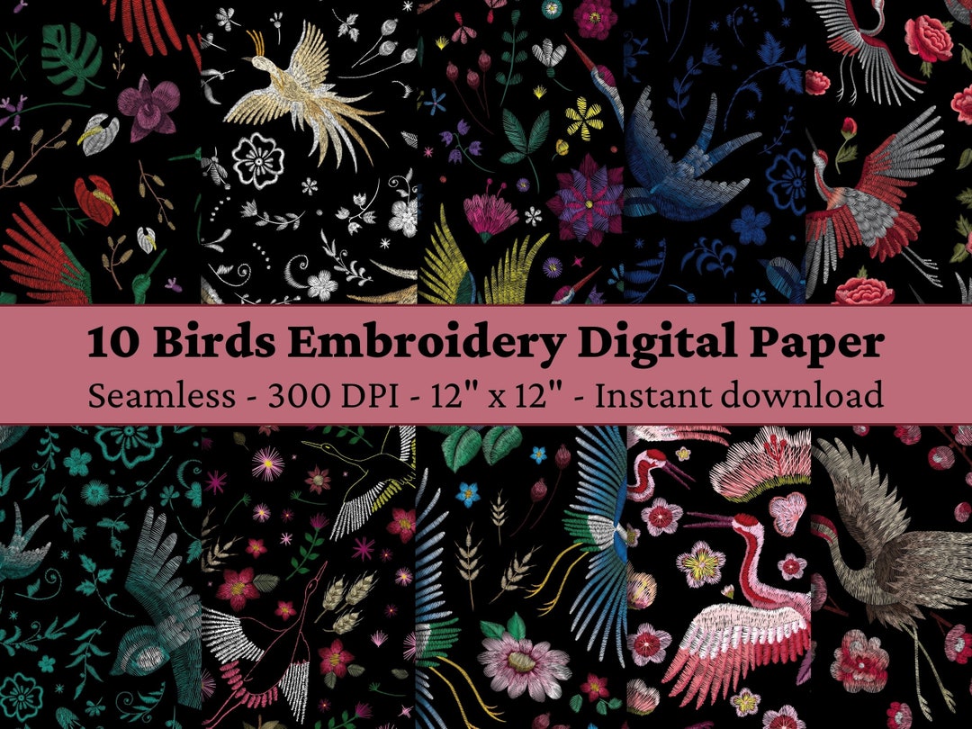 Bird Digital Paper Birds Digital Print Bird Scrapbook - Etsy