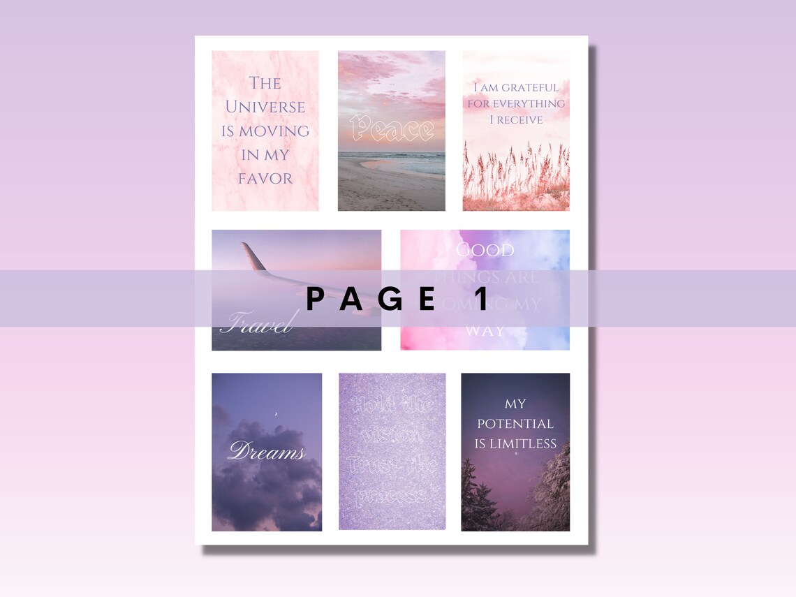 Vision Board Printables Printable Vision Board Kit - Etsy