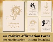 Affirmation Cards for Manifestation | Encouragement Deck Manifestation Cards | Law of Attraction Inspirational Quotes