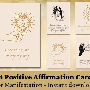 Affirmation Cards for Manifestation | Encouragement Deck Manifestation Cards | Law of Attraction Inspirational Quotes