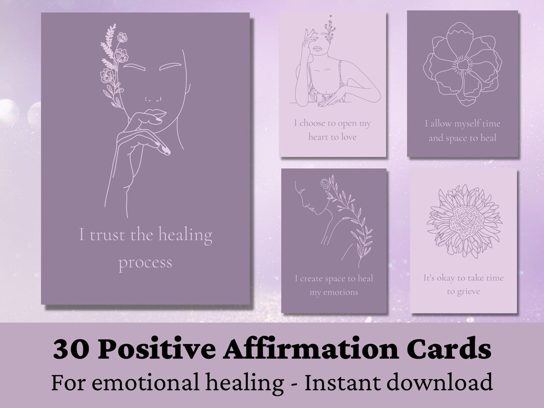 Printable Affirmation Cards for Healing 30 Emotional Healing ...