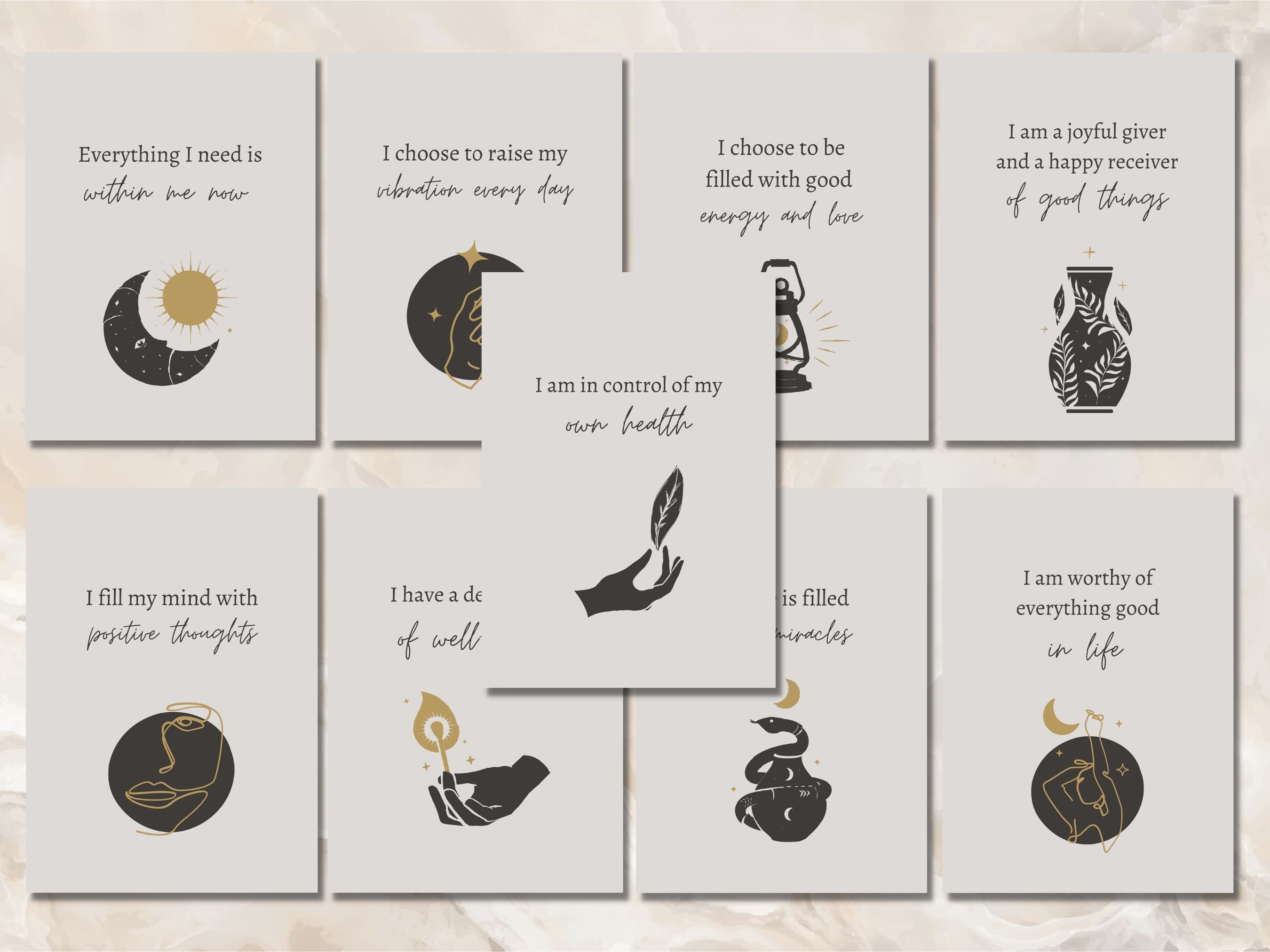 Affirmation Cards to Raise Your Vibration Inspirational Quotes