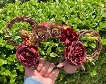 GROOT-INSPIRED Disney ears| Ravager Burgandy |