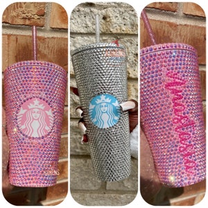 Custom Full-Bling Starbucks Tumbler | Starbucks Bling Tumbler | Rhinestone Tumbler