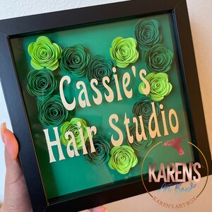 Rose Heart Outline Shadow Box | Rose Shadow Box | Personalized Shadow Box