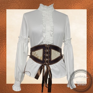 Renaissance Revival: Handcrafted Leather Corset Belt for Pirate & Steampunk Style