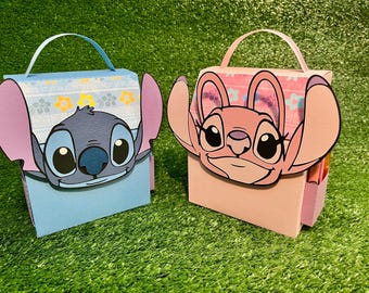 Op steken geïnspireerde bedankdoos voor rugzak, verjaardagsbedankjes voor steken en engel