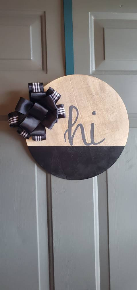 Corona de círculo de madera | Etsy