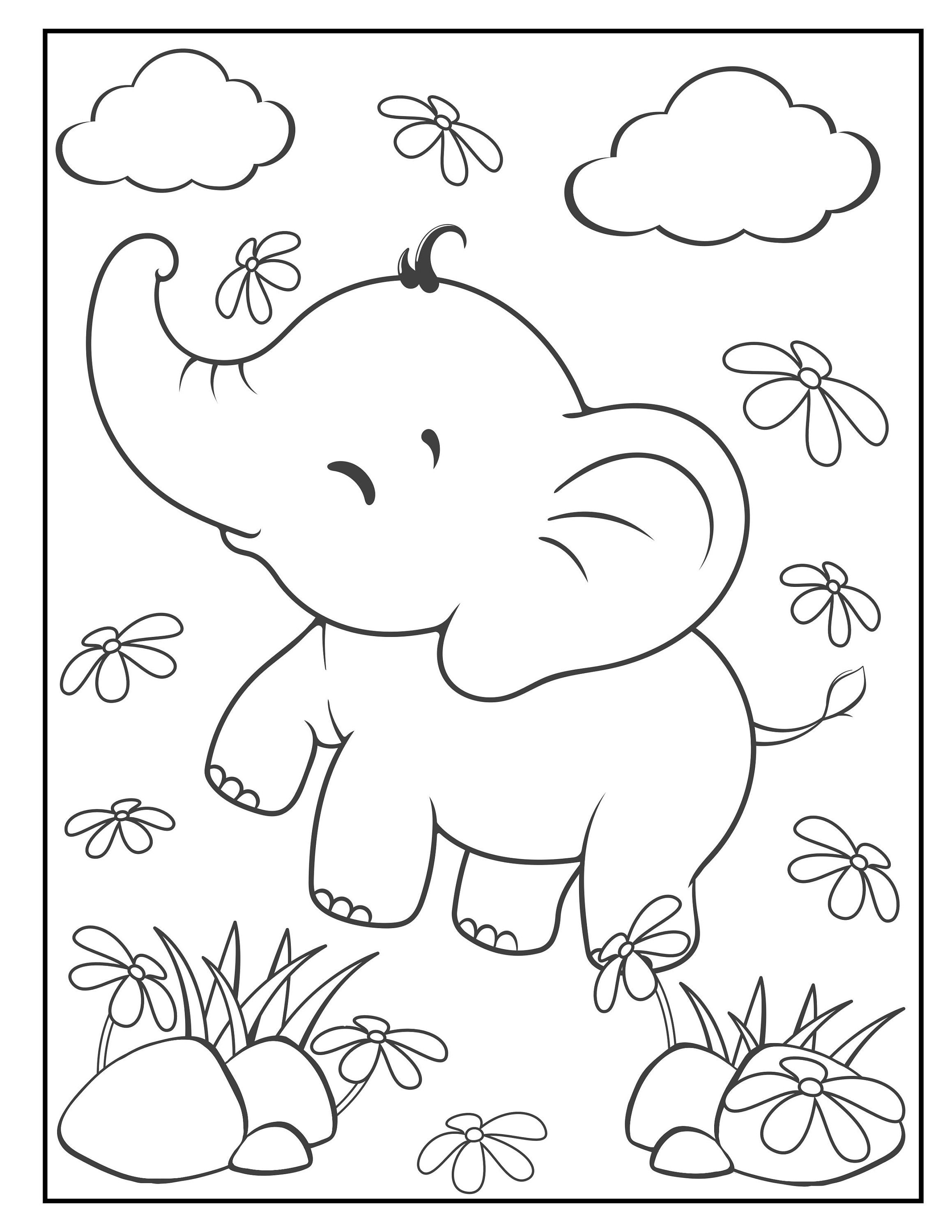 40 pages animal colouring book | Etsy