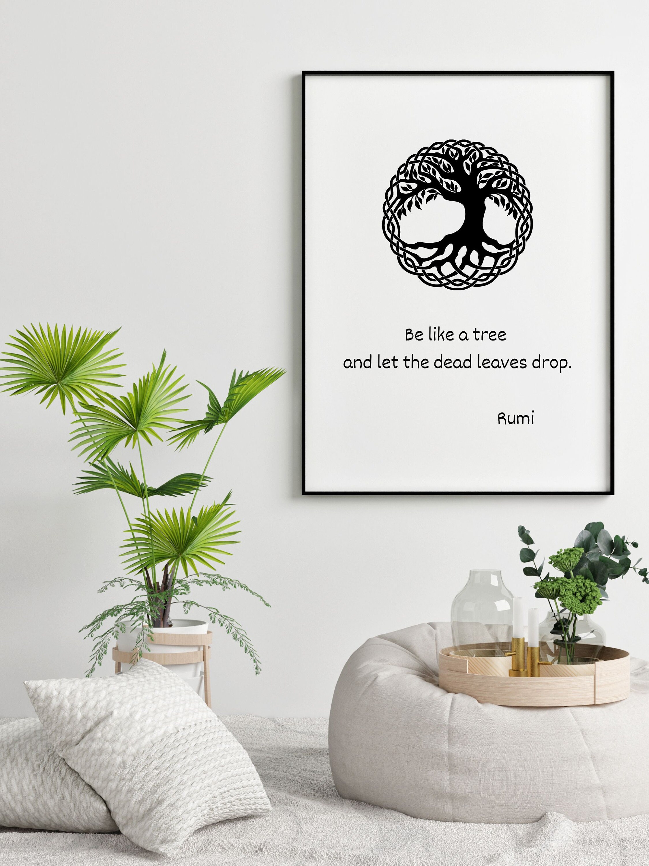 PRINTABLE Rumi Inspirational Quote, Rumi Quote Be Like a Tree DIGITAL ...