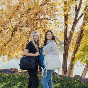 Faux leather Mama diaper bag