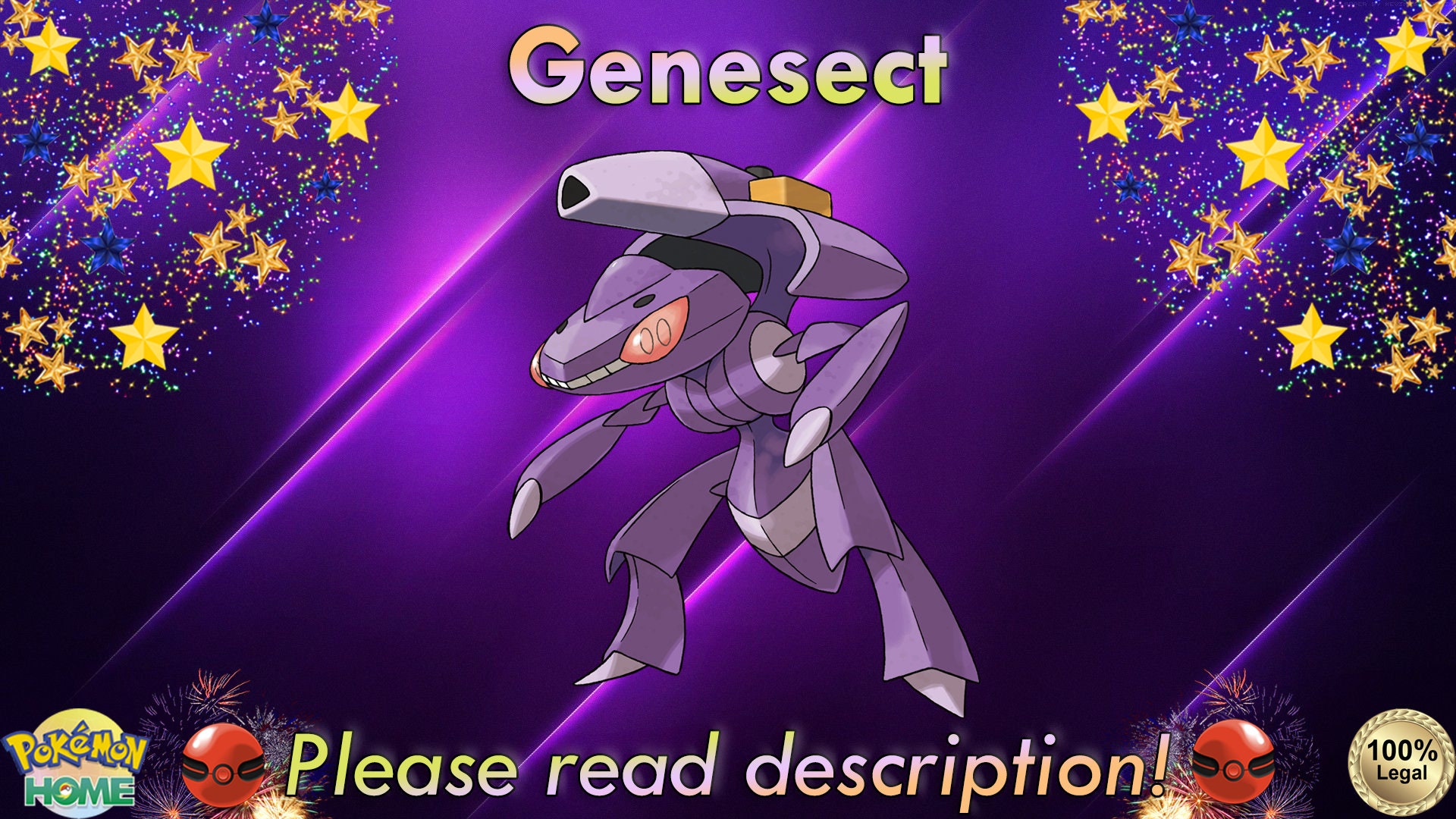 Pokemon Sword and Shield // 6IV Shiny GENESECT Event Mythical -  Denmark