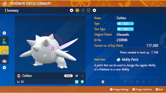 Glazed Mountain Cetitan EVENT 6IV - Pokmon Scarlet/violet HOME (100%  Legal) - Etsy