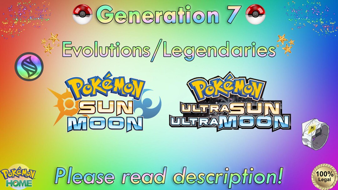 Pokemon ULTRA SUN & MOON - ALL Gen 7 Shiny Mythical Pokémon 6IVs Level 100  3DS