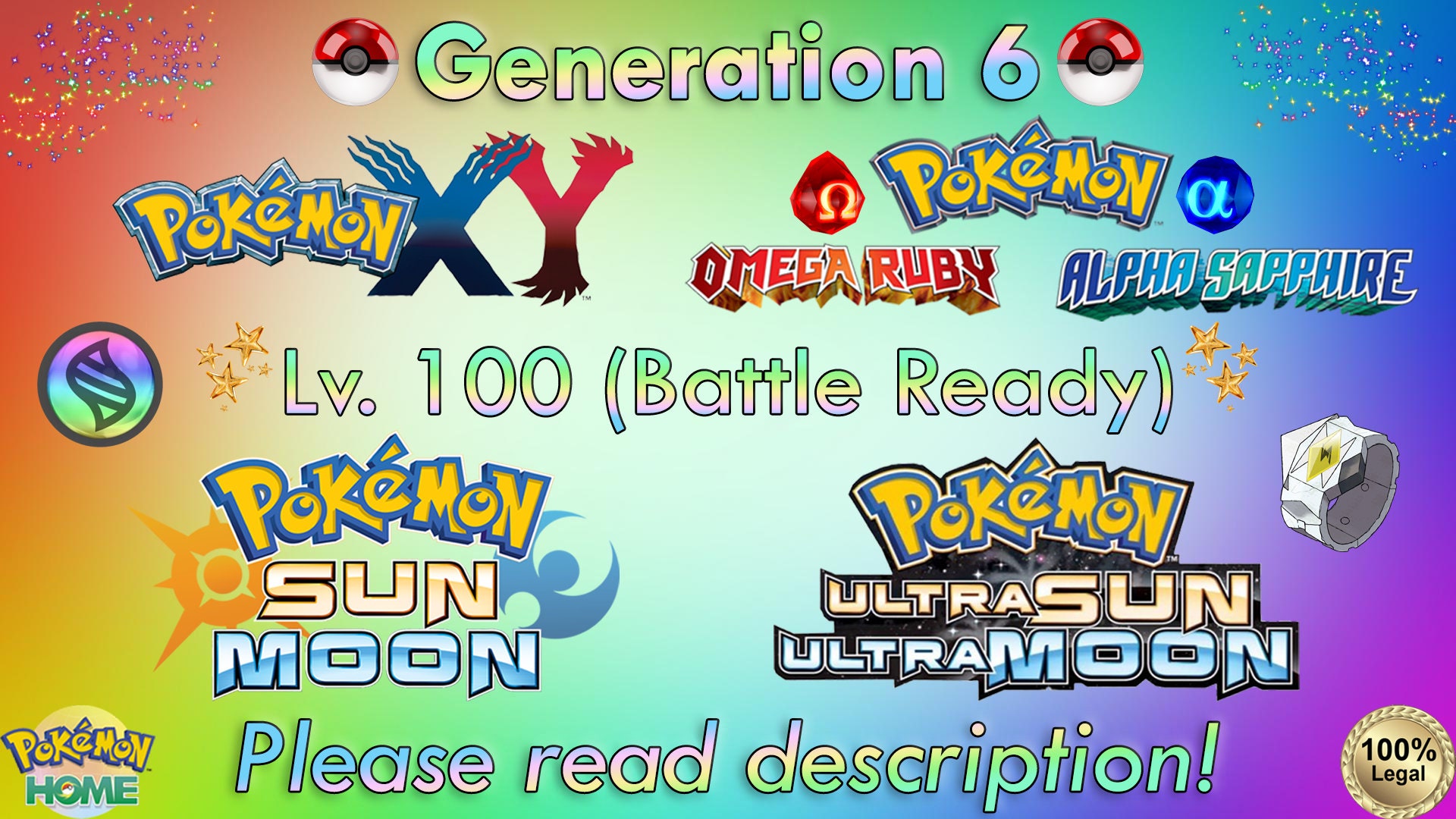 Moltres • Competitive • 6IVs • Level 100 • Online Battle-Ready