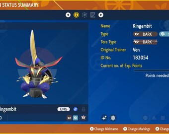 Kingambit for Champions Battle Ready - Pokémon HOME (100% Legal)