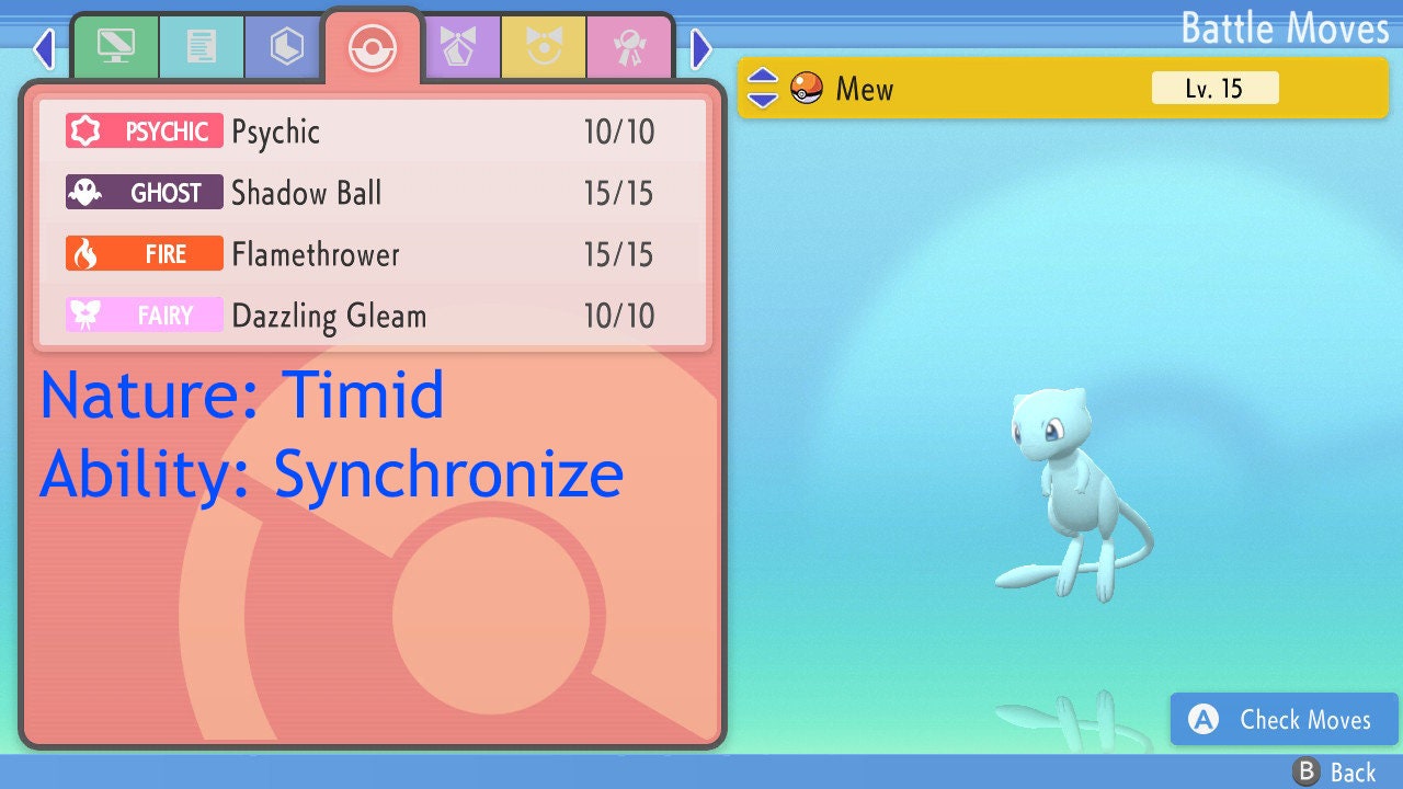 Pokémon MEW 6IV Pour Diamant Étincelant / Perle Scintillante Sur Nintendo Switch - Code Neuf