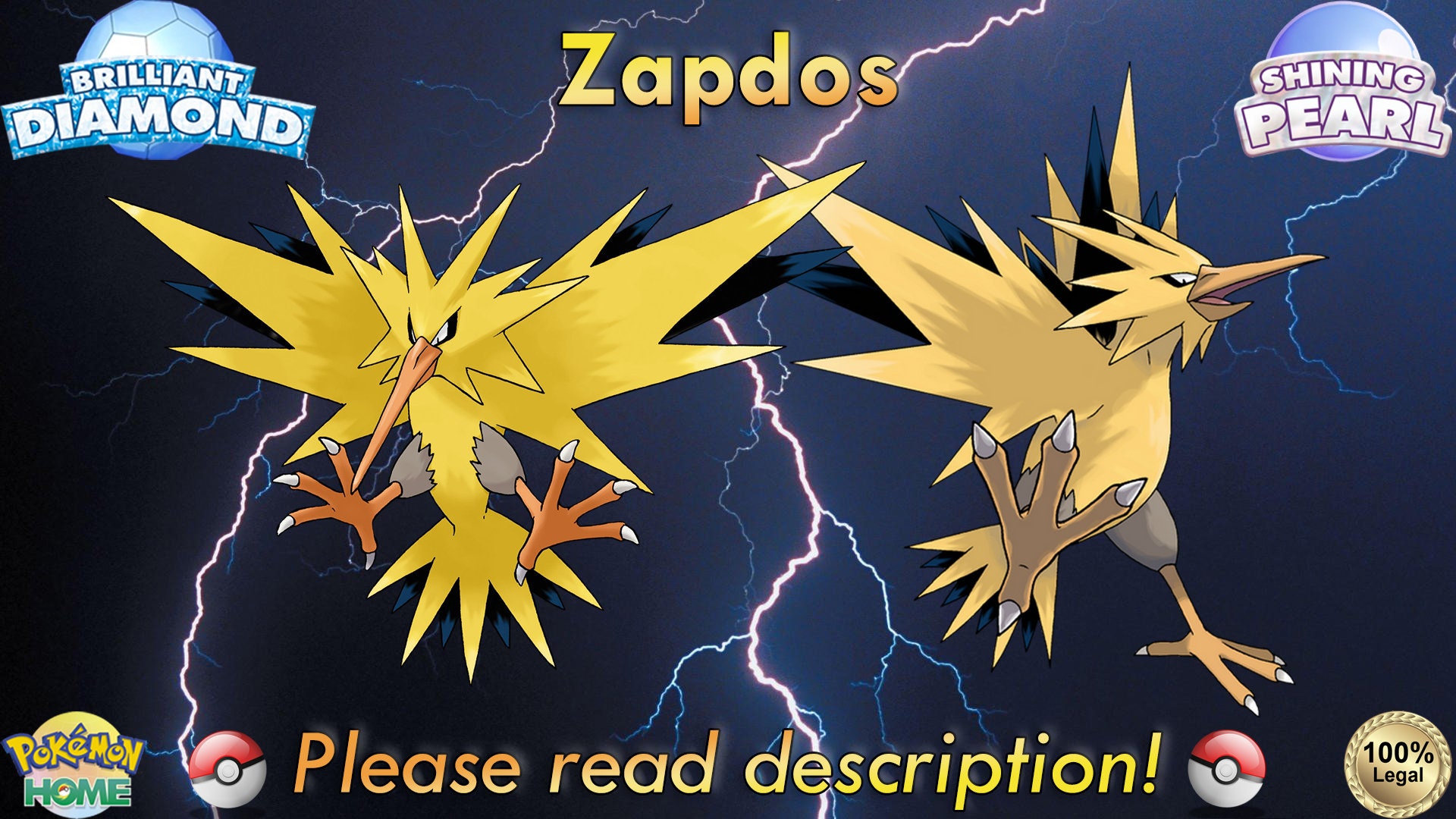 LIVE] Shiny Roaming Zapdos after 1,319 SRs (3,957 seen) in Platinum 