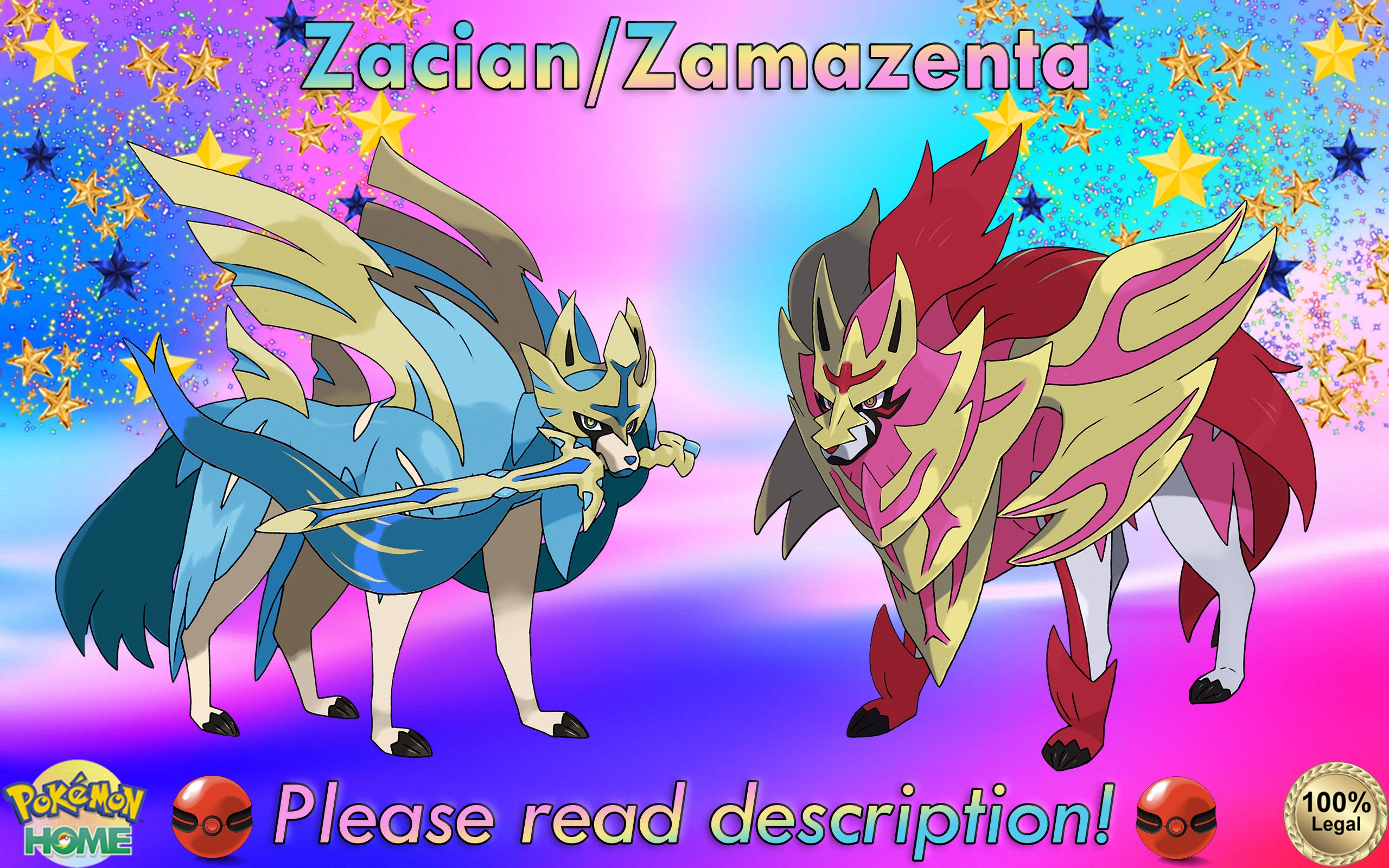 6IV Ultra Shiny Zamazenta Crowned Shield Form Pokemon Sword and Shield