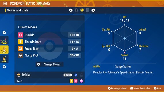 Pokémon Scarlet and Violet ✨SHINY✨ Alolan Raichu W/ Best 6IV + Customizable