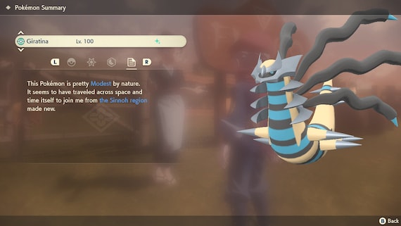 Shiny/non-shiny Giratina 6IV/EV Pokémon Legends Arceus 100% 