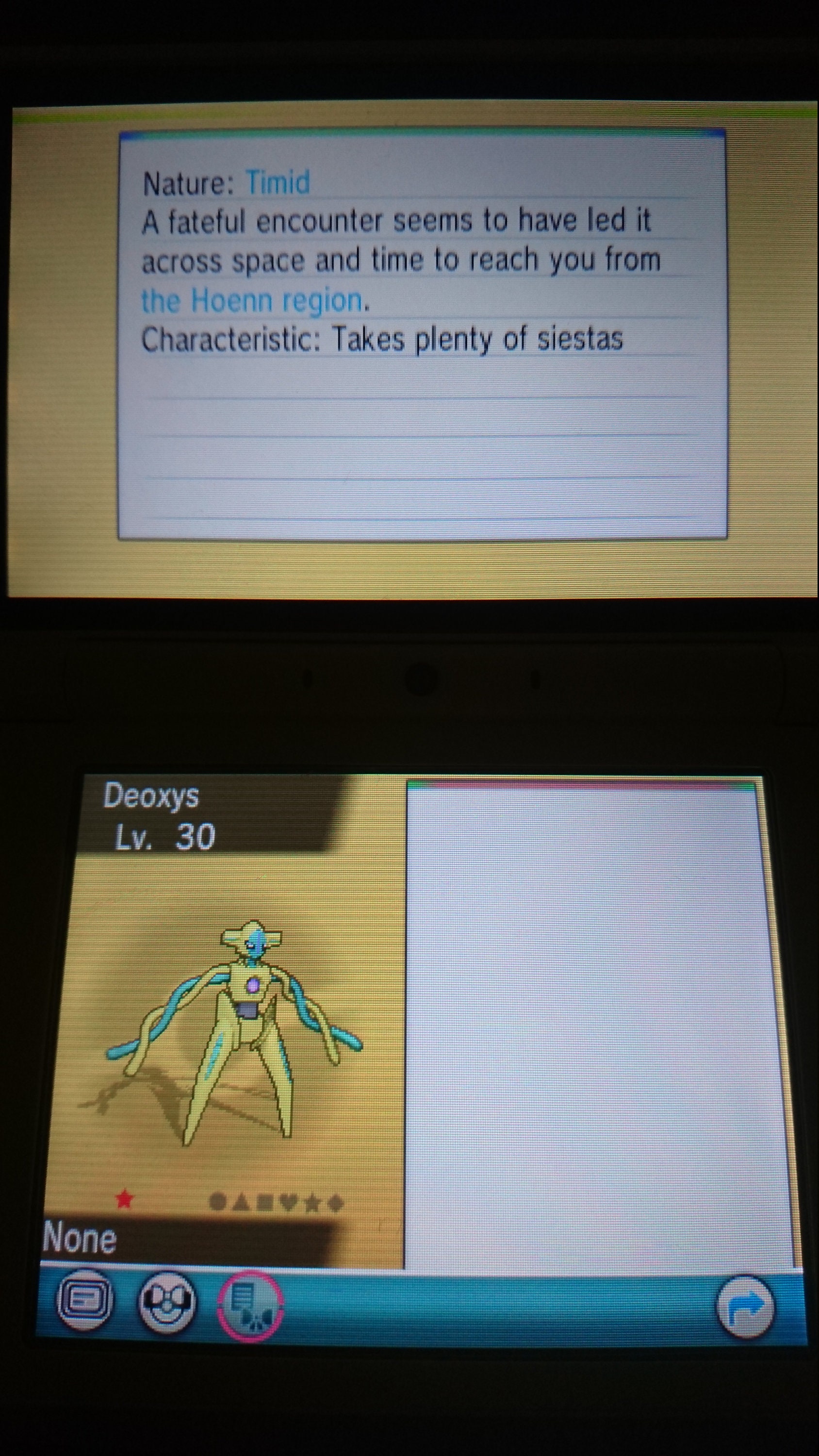 Deoxys Shiny ✨ 6 IV Unreleased Pokémon Diamond Pearl Attack Defense Speed  Form