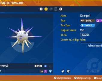 Overqwil for Champions Battle Ready - Pokémon HOME (100% Legal)