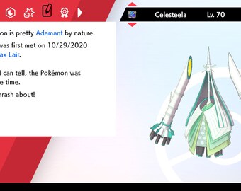 Shiny Celesteela 6IV Pokemon S/M US/UM Sword/shield Fast -  Finland