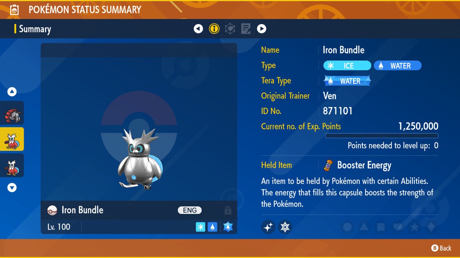 Shiny/nonshiny Iron Bundle Future Paradox 6IV Pokémon Etsy