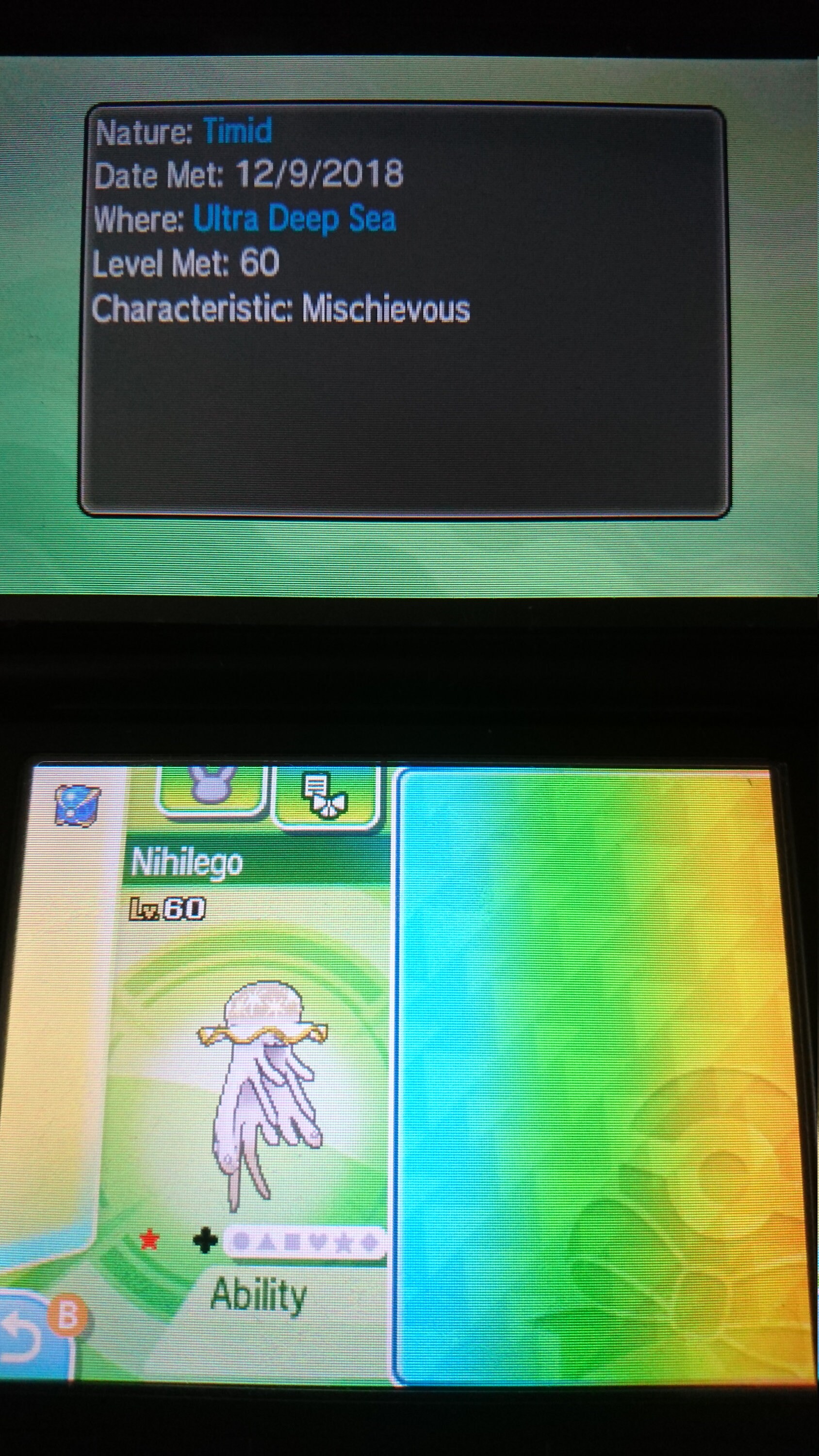 Shiny Nihilego 6IV Pokemon S/M US/UM Sword/shield Fast 