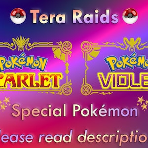 Shiny/Non-shiny Best Special Pokémon for Tera Raids 6IV - Pokémon Scarlet/Violet (100% Legal)