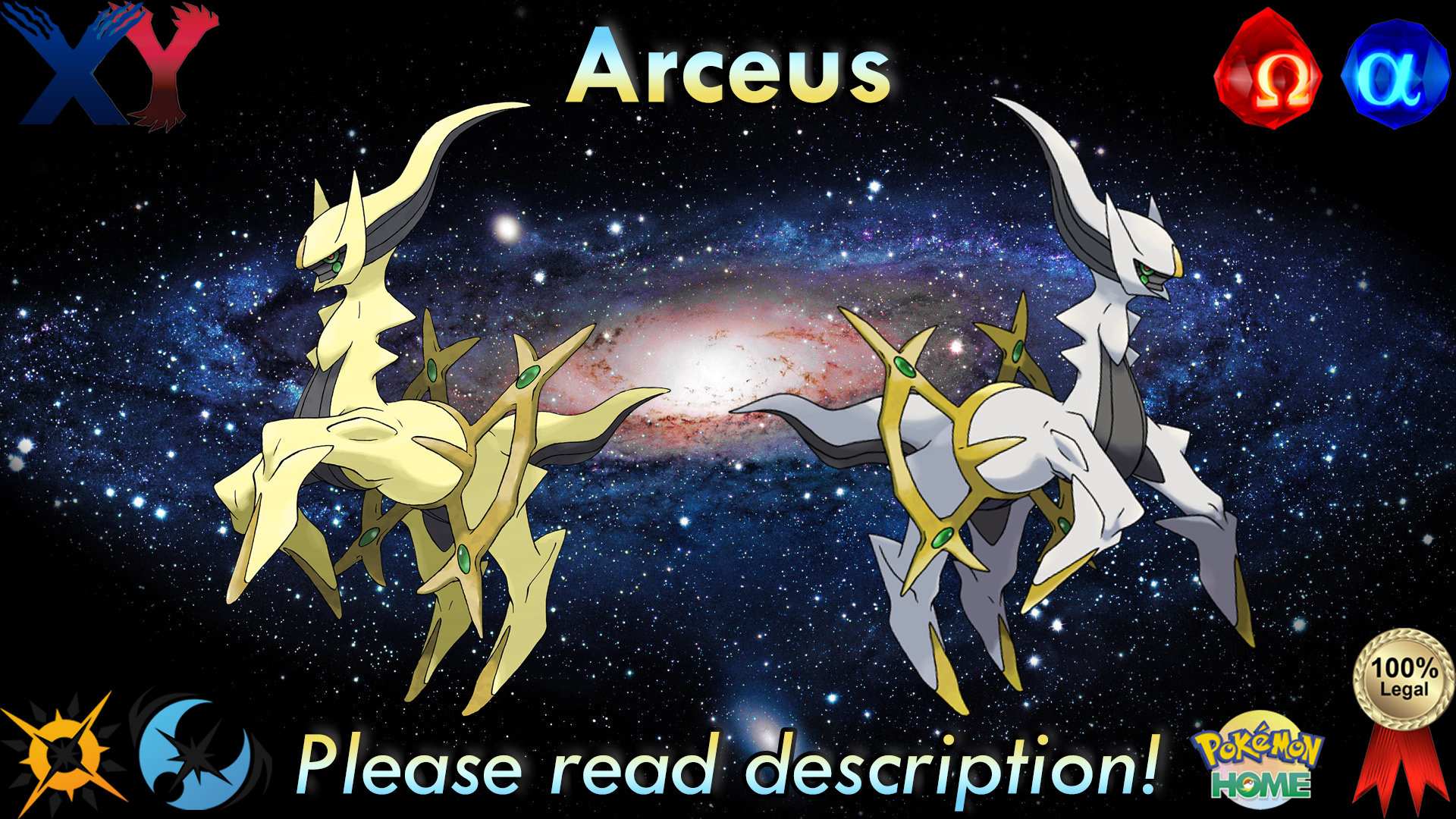 Pokemon Scarlet and Violet ✨Ultra Shiny✨ Arceus All Forms 6IV - Custom