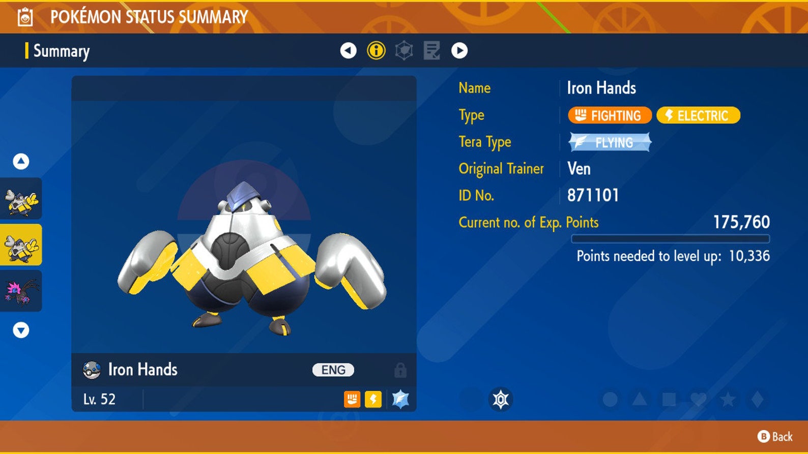 Shiny/nonshiny Iron Hands Future Paradox 6IV Pokémon Etsy