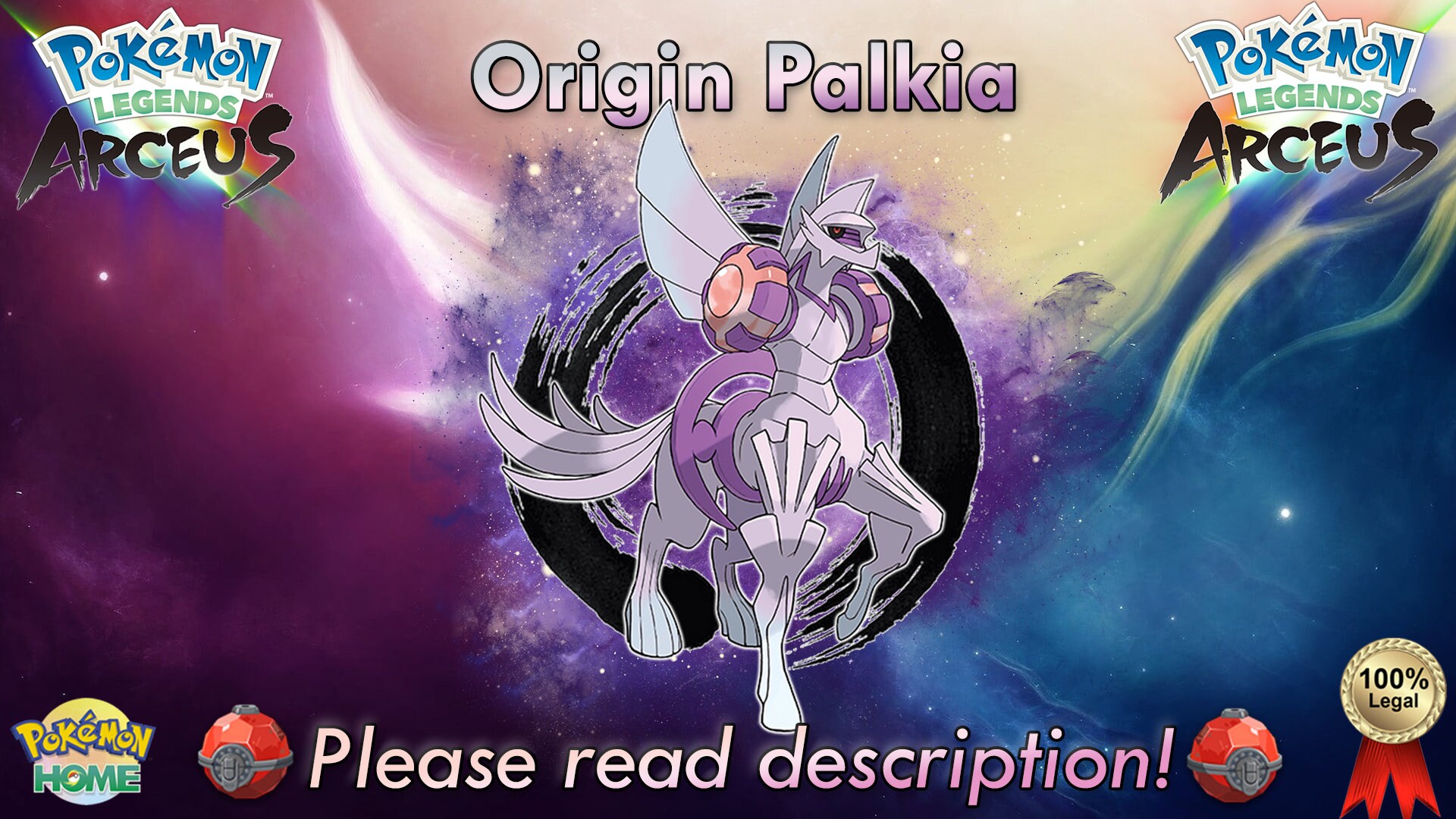 Pokemon Legends Arceus Shiny Palkia Origin Form Max Effort Levels 6IV-EV  Trained