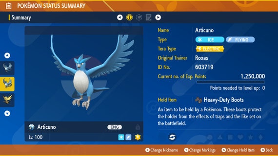 Shiny ARTICUNO 6IV / Pokemon Brilliant Diamond and Shining -  Denmark