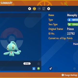 Shiny Manaphy - Etsy Shiny Manaphy - Etsy