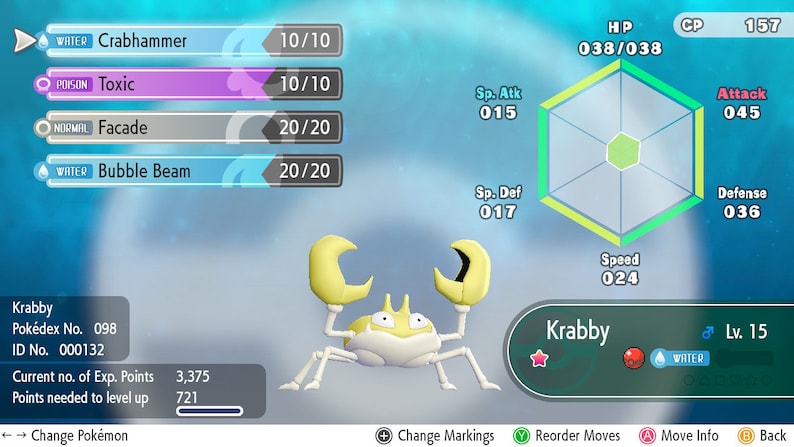 Secret Shiny Krabby EVENT 6IV - Pokémon Let's Go Sw/sh BD/SP Home (100% ...