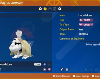 Houndstone for Champions Battle Ready - Pokémon HOME (100% Legal)