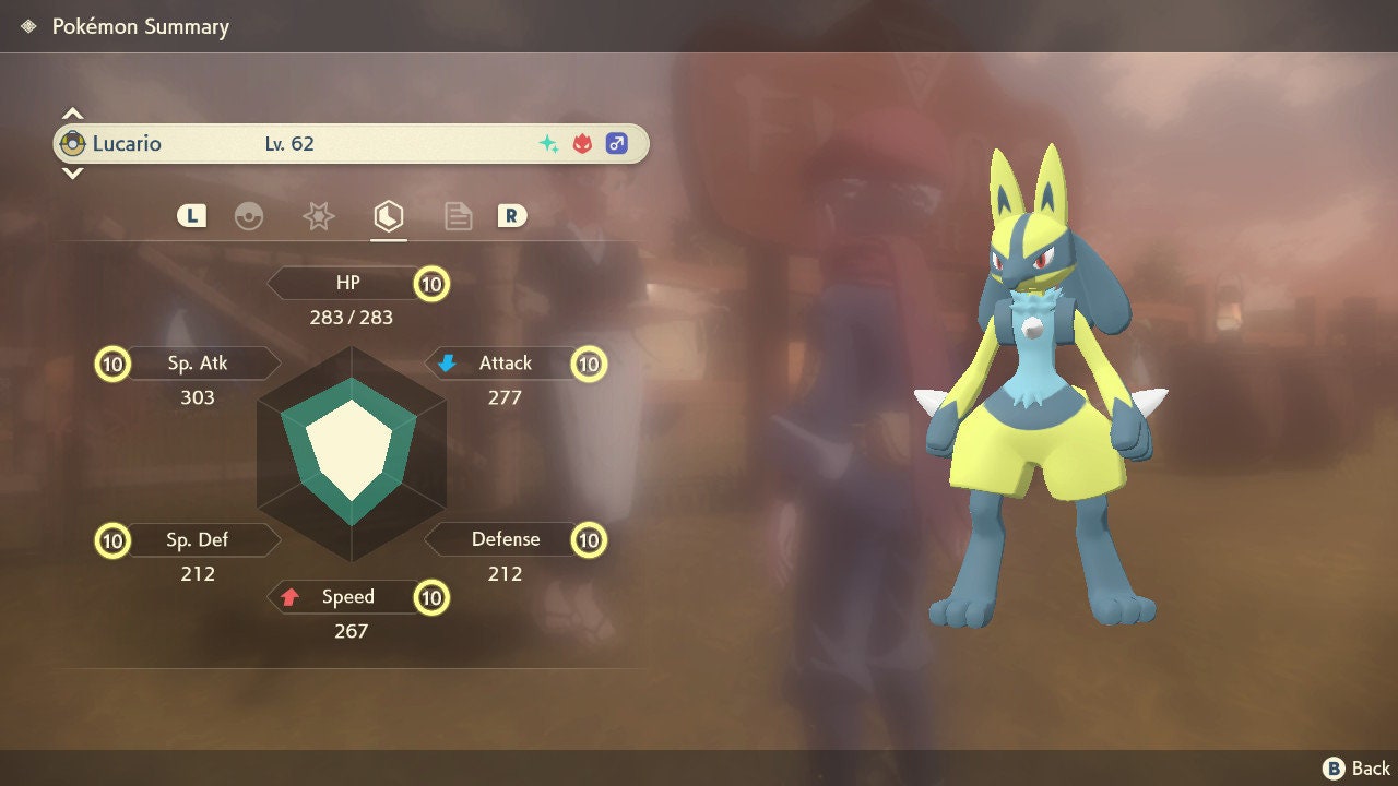 Pokémon Lucario Shiny 6IV Pour Legends ZA - Niveau 100, MasterBall - Garantie à Vie - Neuf