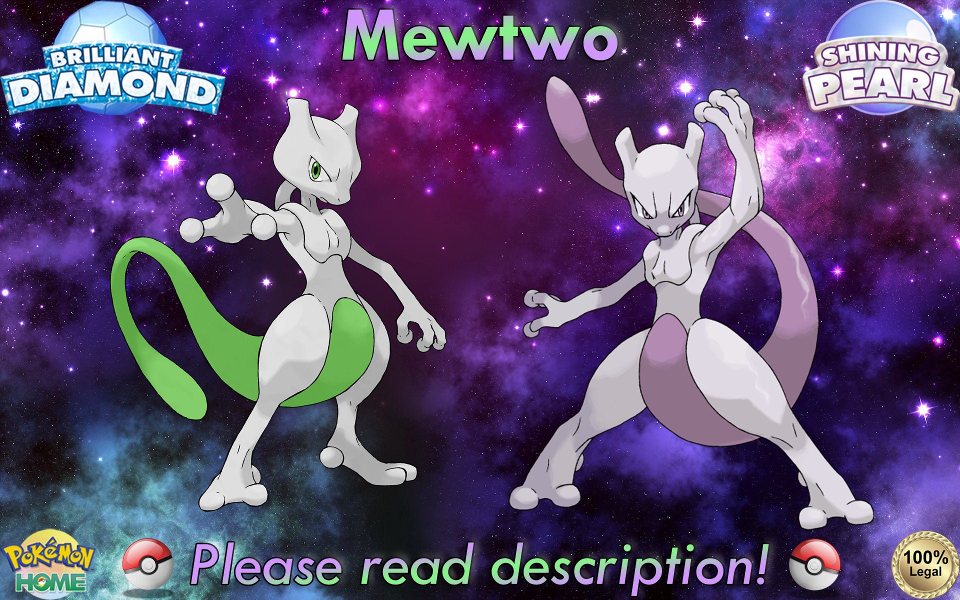 Pokemon Brilliant Diamond and Shining Pearl Mewtwo 6IV-EV Trained