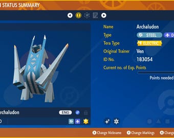 Archaludon for Champions Battle Ready - Pokémon HOME (100% Legal)