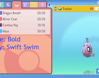 Shiny/Non-shiny Feebas/Milotic 6IV - Brilliant Diamond/Shining Pearl (100% Legal)
