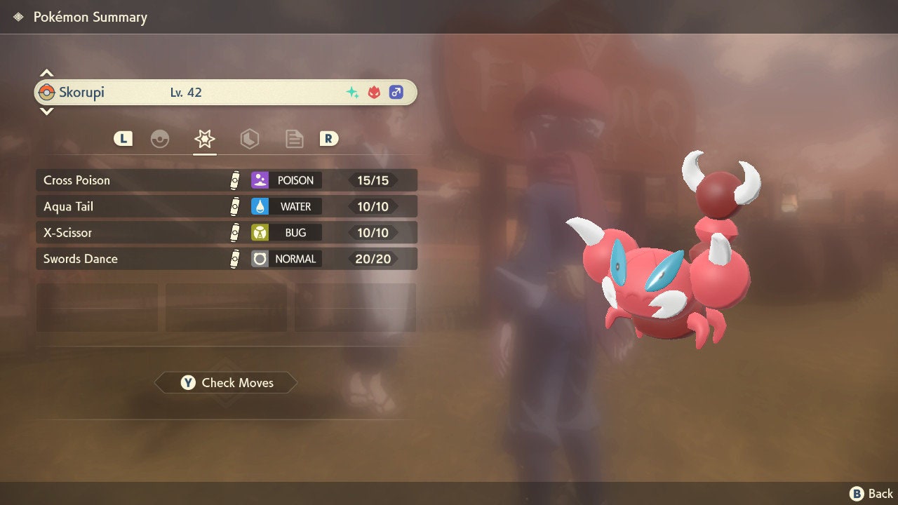 Shiny non shiny Skorupi drapion Alpha 6IV EV Legends Arceus 100