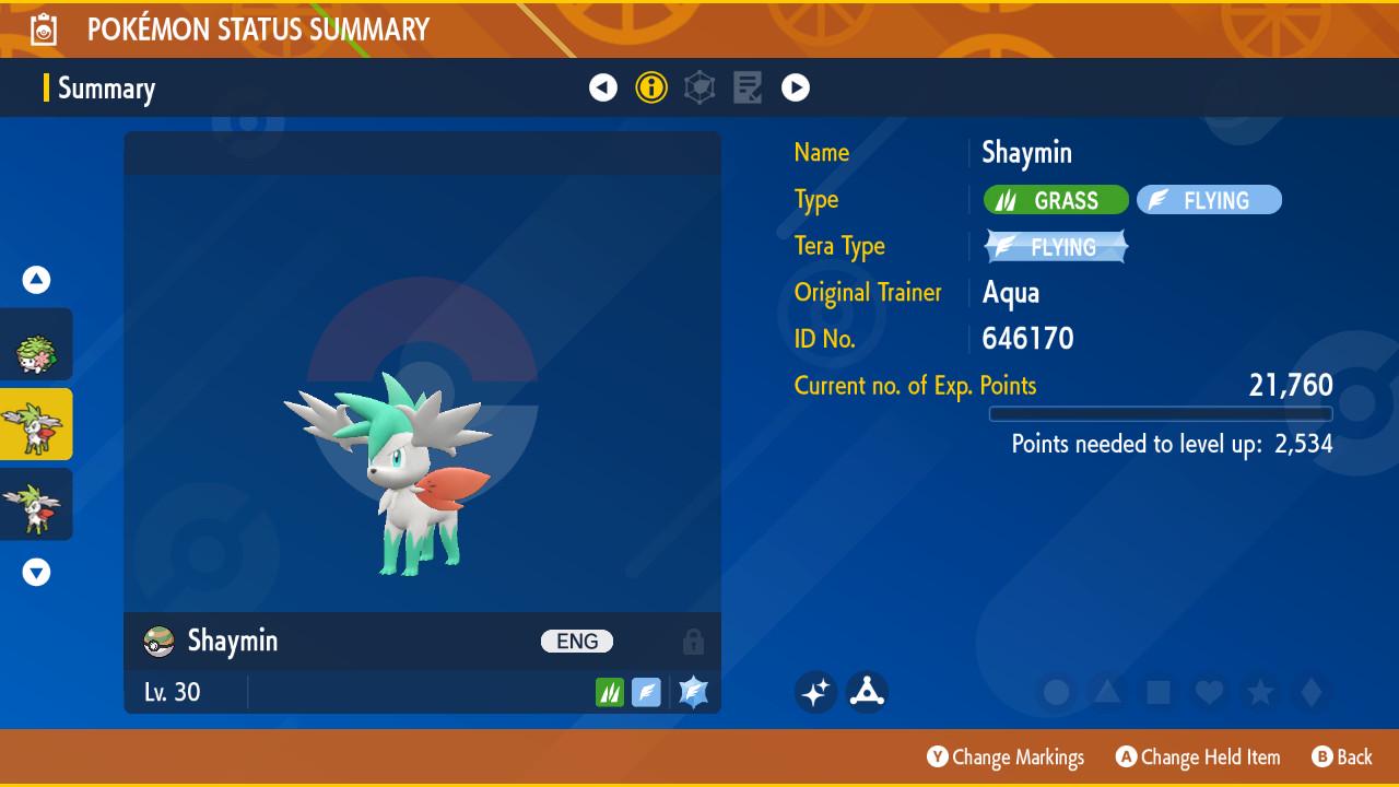 Shaymin EVENT 6IV - Pokémon Bd/sp Scarlet/violet