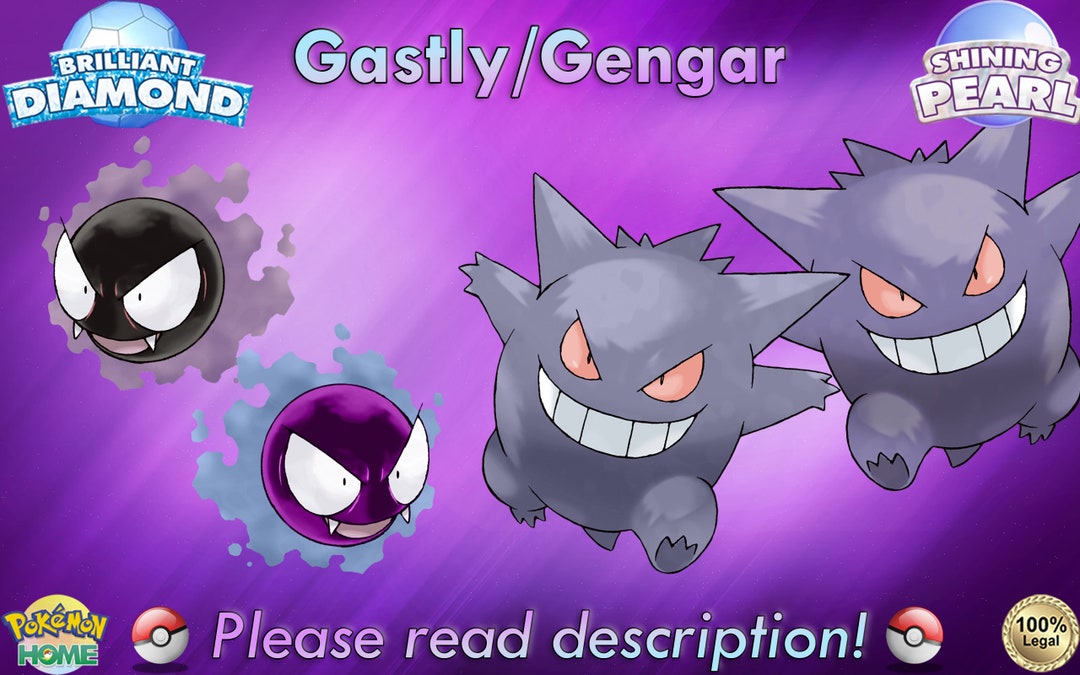 Shiny/non-shiny Gastly/gengar 6IV Brilliant Diamond/shining 