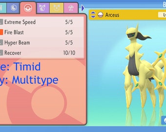 Shiny/Non-shiny Arceus 6IV - Brilliant Diamond/Shining Pearl (100% Legal)