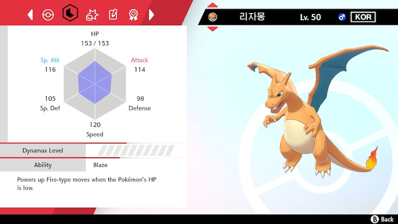 Charizard Stat Ash's Charizard EVENT - Pokémon Sword/shield BD/SP S/V Home (100% Legal ...
