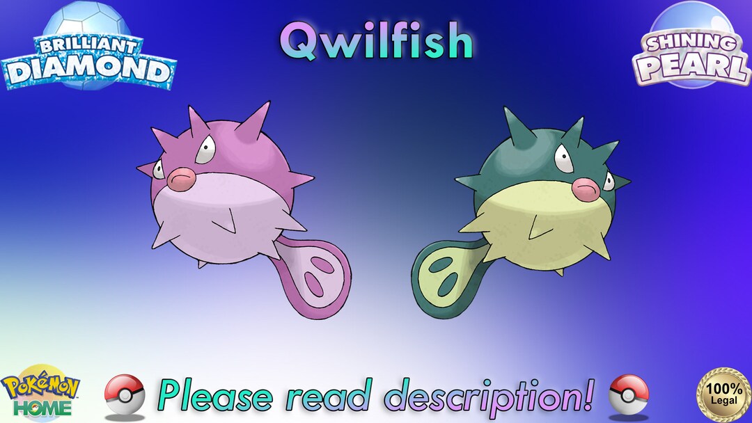 Shiny/nonshiny Qwilfish 6IV Brilliant Diamond/shining Pearl Etsy