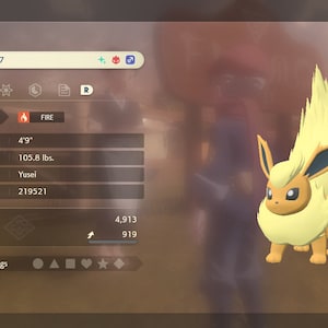 Shiny/Non-shiny Flareon Alpha 6IV/EV - Legends Arceus (100% Legal)